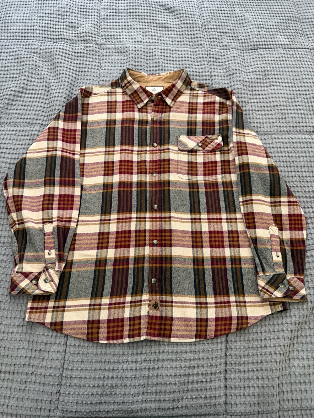 Legendary Whitetails Multicolor Plaid Long Sleeve Button-Up Shirt Pockets XL